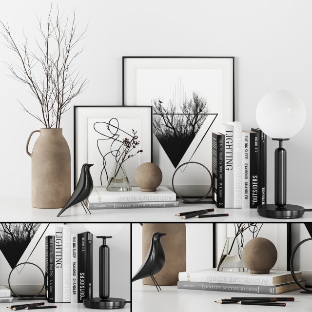 decorative set Modelo 3D .c4d .max .obj .3ds .fbx .stl .blend 