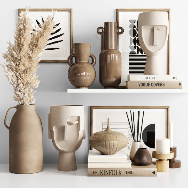 decorative set 3D 모델 .c4d .max .obj .3ds .fbx .stl .blend 
