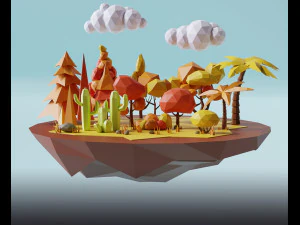 cole&ccedil;&atilde;o lowpolynatureza Modelo 3D