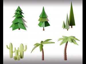 cole&ccedil;&atilde;o lowpolynatureza Modelo 3D