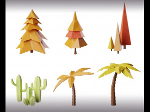 cole&ccedil;&atilde;o lowpolynatureza Modelo 3D