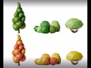 cole&ccedil;&atilde;o lowpolynatureza Modelo 3D