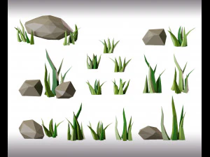 cole&ccedil;&atilde;o lowpolynatureza Modelo 3D