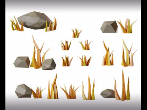 cole&ccedil;&atilde;o lowpolynatureza Modelo 3D