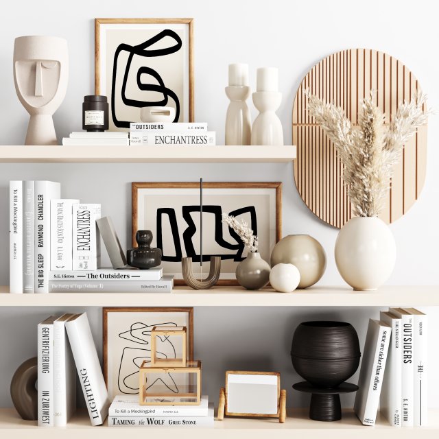 decorative set 3D 모델 .c4d .max .obj .3ds .fbx .stl .blend