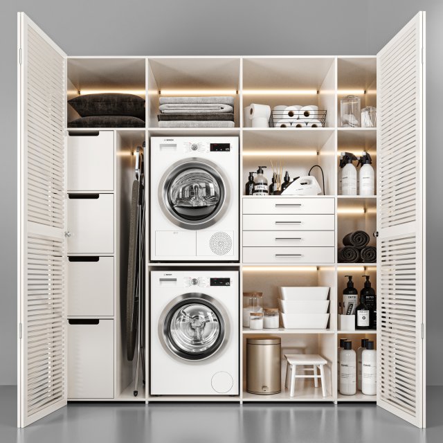 laundry room Modèle 3D .c4d .max .obj .3ds .fbx .stl .blend 