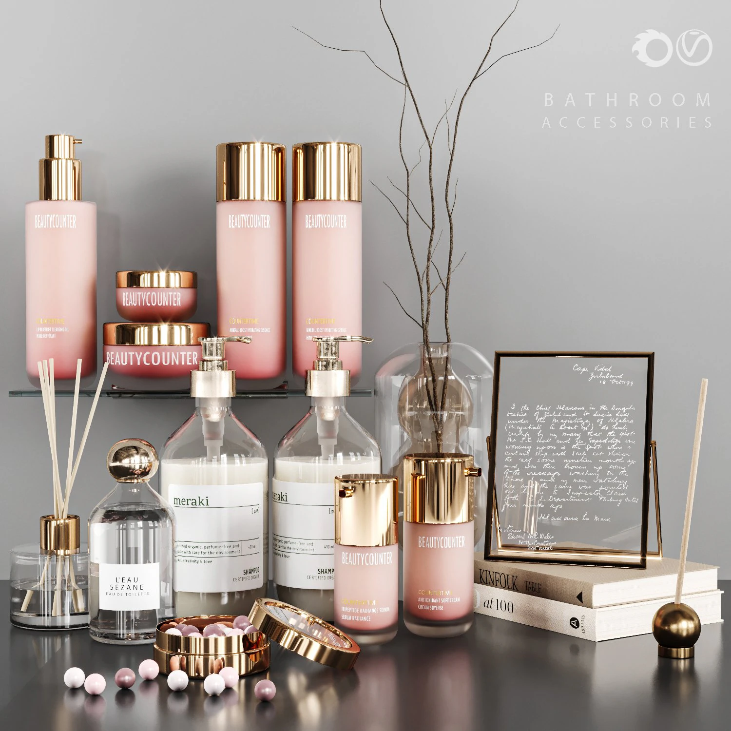bathroom accessories 3D Model .c4d .max .obj .3ds .fbx .stl .blend