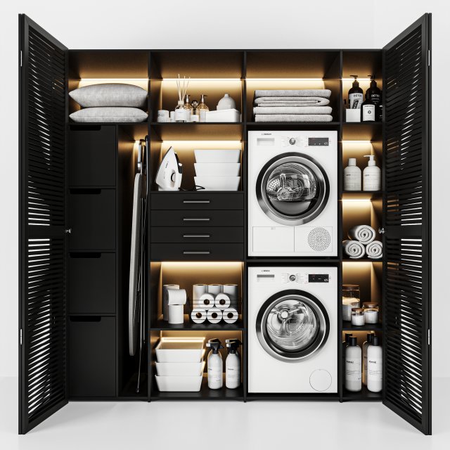 laundry room 3D 모델 .c4d .max .obj .3ds .fbx .stl .blend 