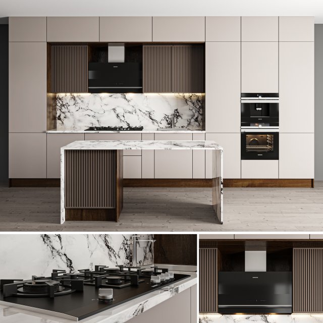 kitchen 3D 모델 .c4d .max .obj .3ds .fbx .stl .blend 