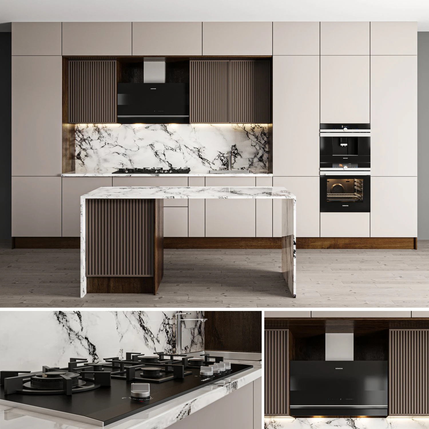 cocina Modelo 3D .c4d .max .obj .3ds .fbx .stl .blend 