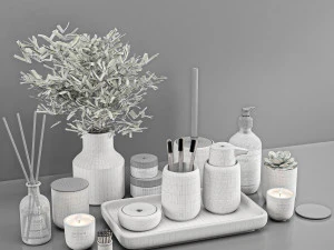 Bathroom accessories 3D Model