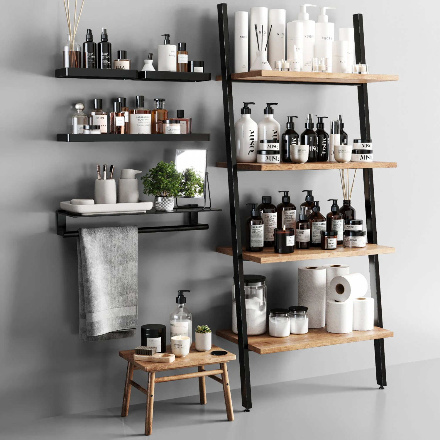 Bathroom accessories 3D Model .c4d .max .obj .3ds .fbx .stl .blend 