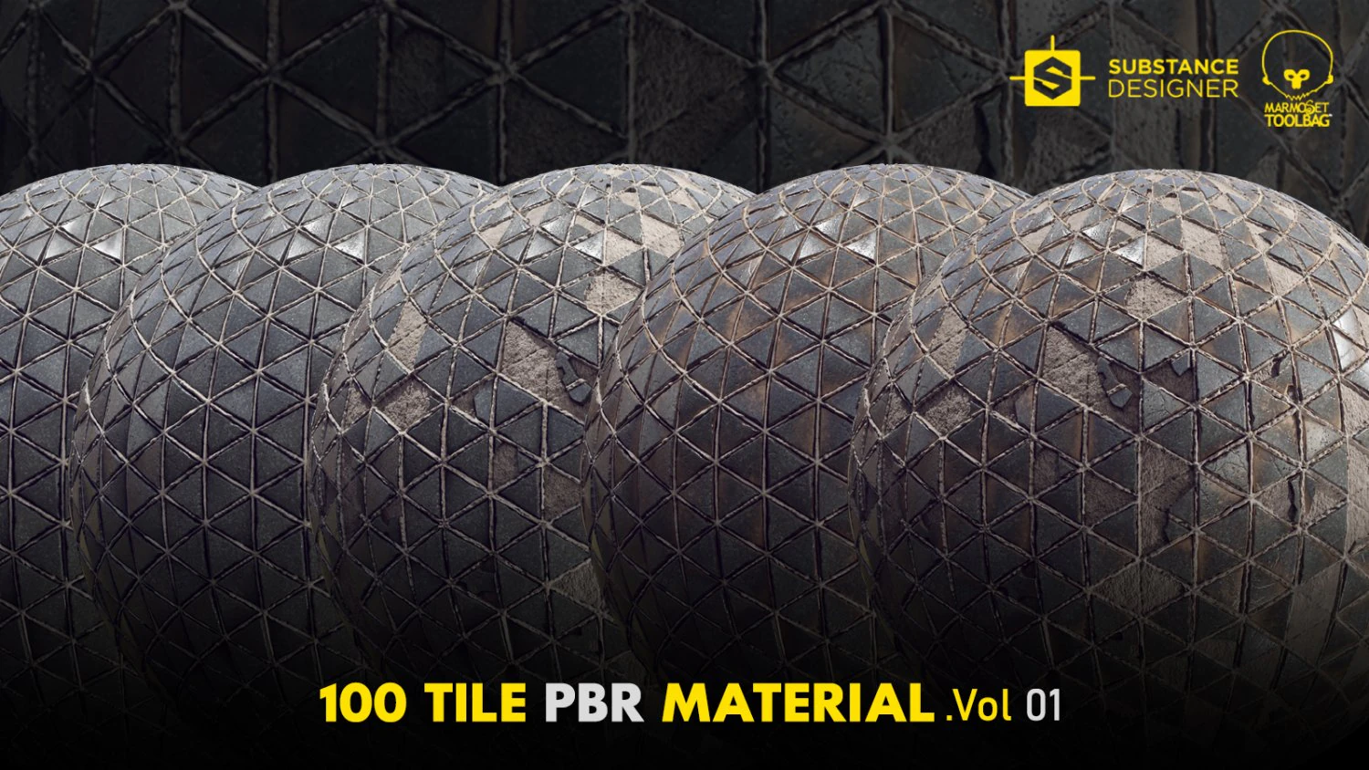 Tile PBR Materials Vol 01 CG Textures .c4d .max .obj .3ds .fbx .stl .blend