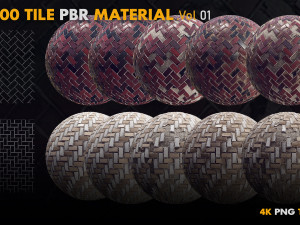 Tile PBR Materials Vol 01 CG Текстуры