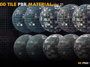 Tile PBR Materials Vol 01 CG Текстуры