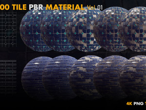 Tile PBR Materials Vol 01 CG Текстуры