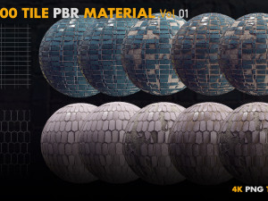 Tile PBR Materials Vol 01 CG Текстуры