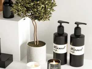 Bathroom accessories 3D Model