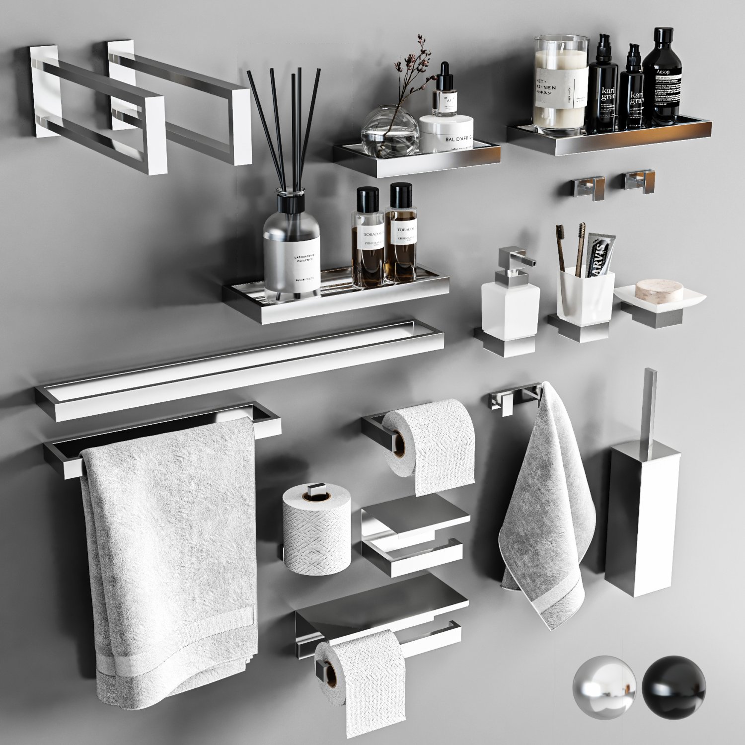 bathroom accessories 3D Model in Bathroom 3DExport