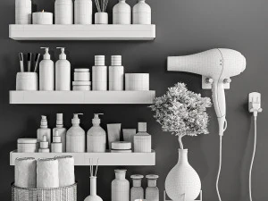 Bathroom accessories 3D Model
