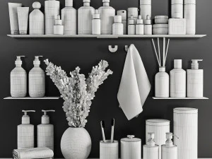 Bathroom accessories 3D Model