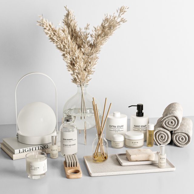 Bathroom accessories 3D Модель .c4d .max .obj .3ds .fbx .stl .blend 
