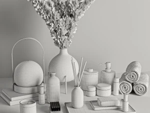 Acess&oacute;rios de banheiro Modelo 3D