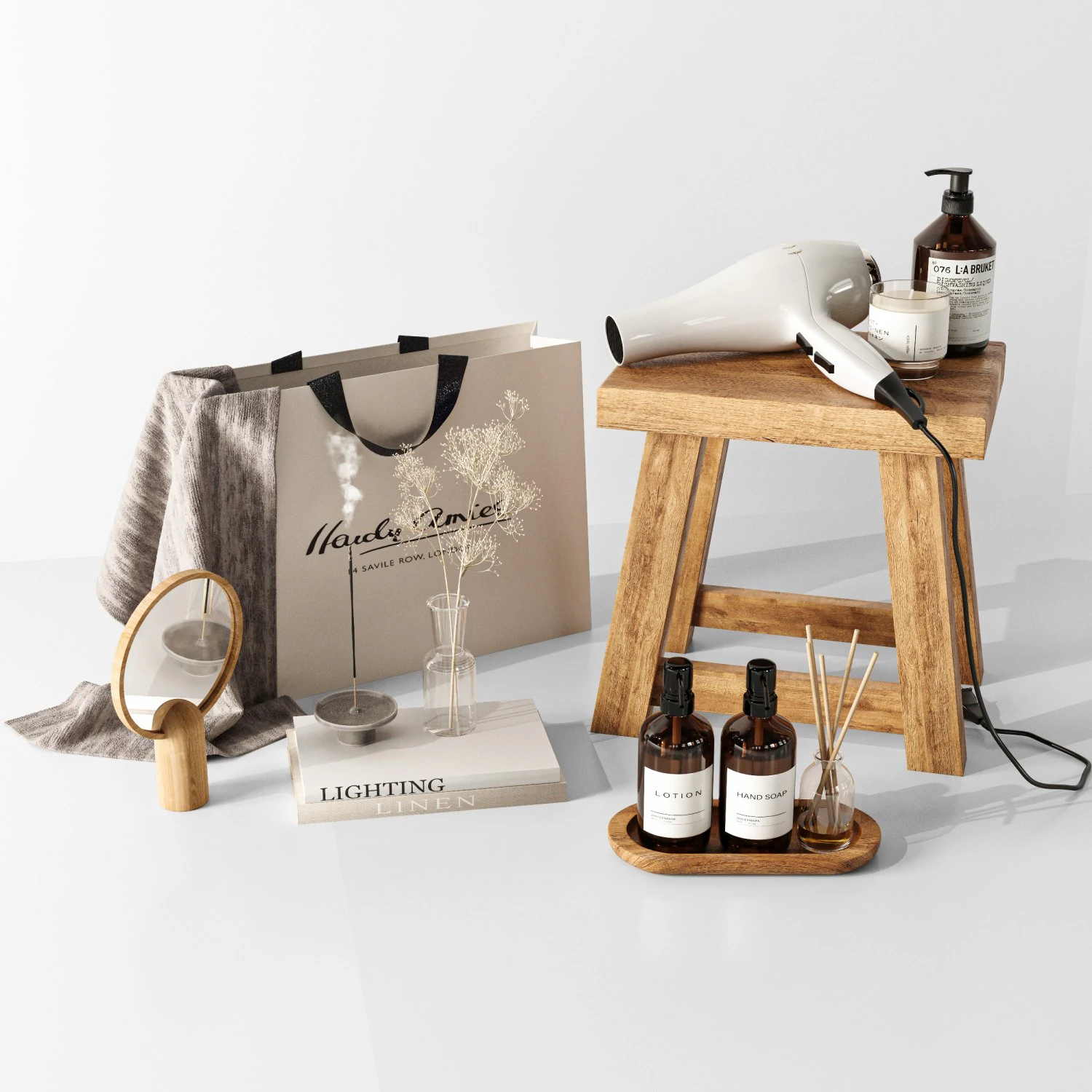 Bathroom accessories 3D Model .c4d .max .obj .3ds .fbx .stl .blend 