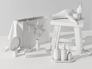 Bathroom accessories 3D Model