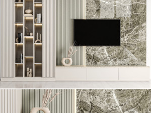 TV Wall 01 3D 모델