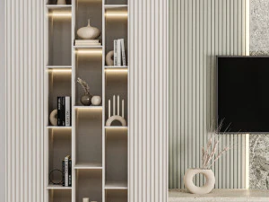 Parede de TV 01 Modelo 3D