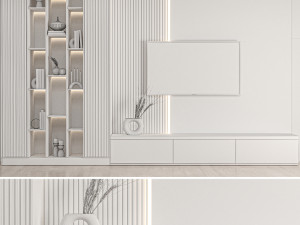 TV Wall 01 3Dモデル