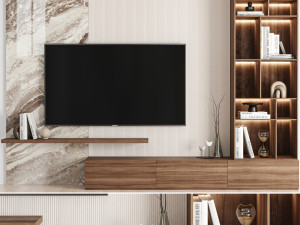 TV Wall 02 Model 3D