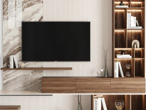 Parede de TV 02 Modelo 3D