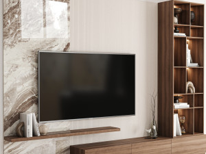 TV Wall 02 3D Модель