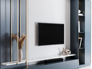 TV Wall 03 3D Model