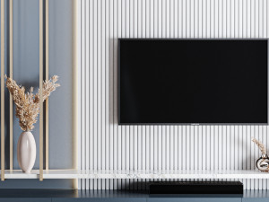 TV Wall 03 Model 3D