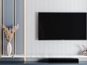 TV Wall 03 3D Model