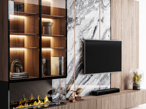 TV Wall 04 3D 모델