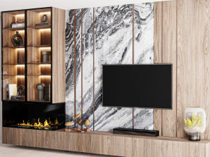 TV Wall 04 3D Model