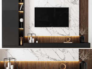 TV Wall 05 3D Модель