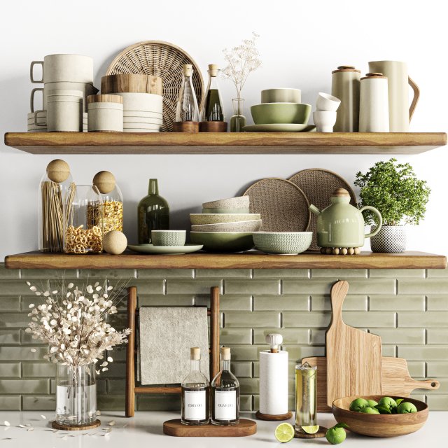 Kitchen accessories 3D 모델 .c4d .max .obj .3ds .fbx .stl .blend 