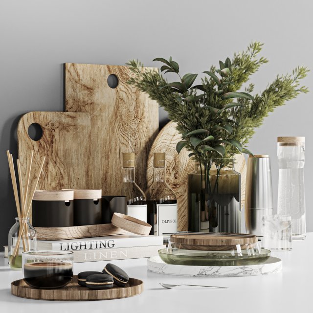 Kitchen accessories Modelo 3D .c4d .max .obj .3ds .fbx .stl .blend 