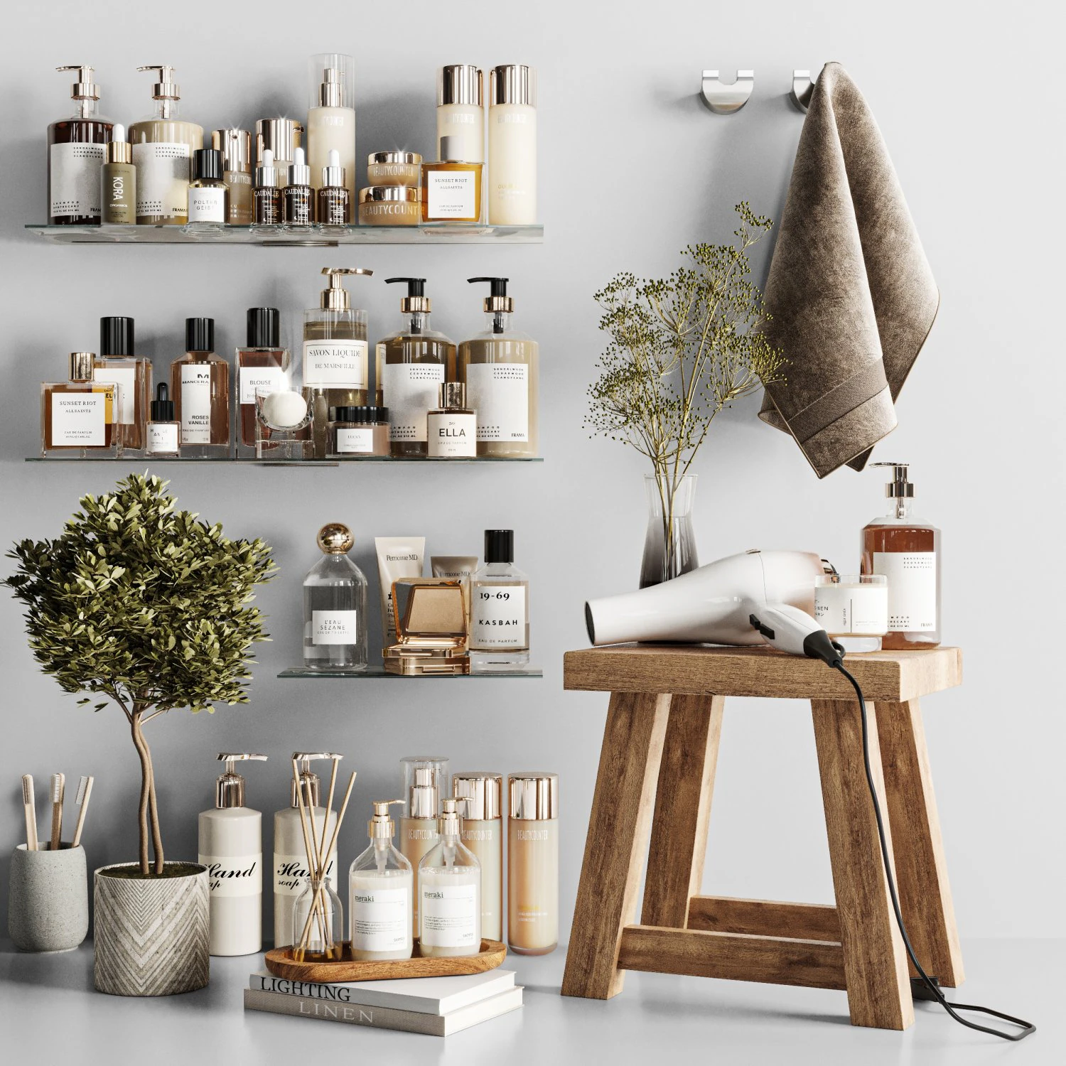 Accesorios de baño Modelo 3D .c4d .max .obj .3ds .fbx .stl .blend