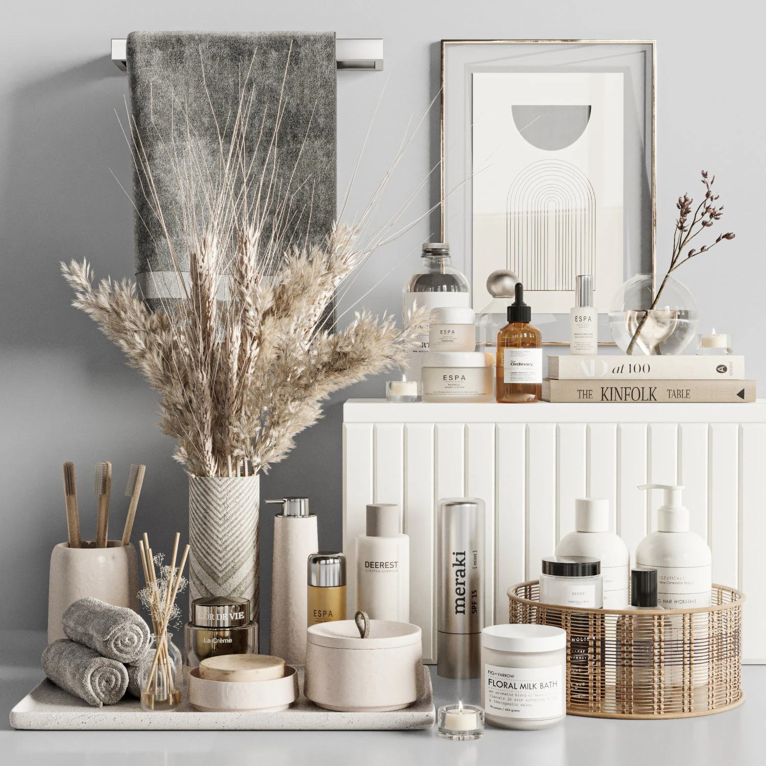 Bathroom accessories Set 3D Model .c4d .max .obj .3ds .fbx .stl .blend