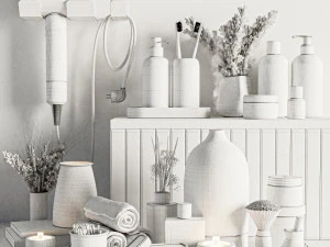 Conjunto de acess&oacute;rios para banheiro Modelo 3D