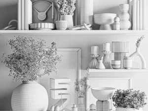 Conjunto decorativo Modelo 3D