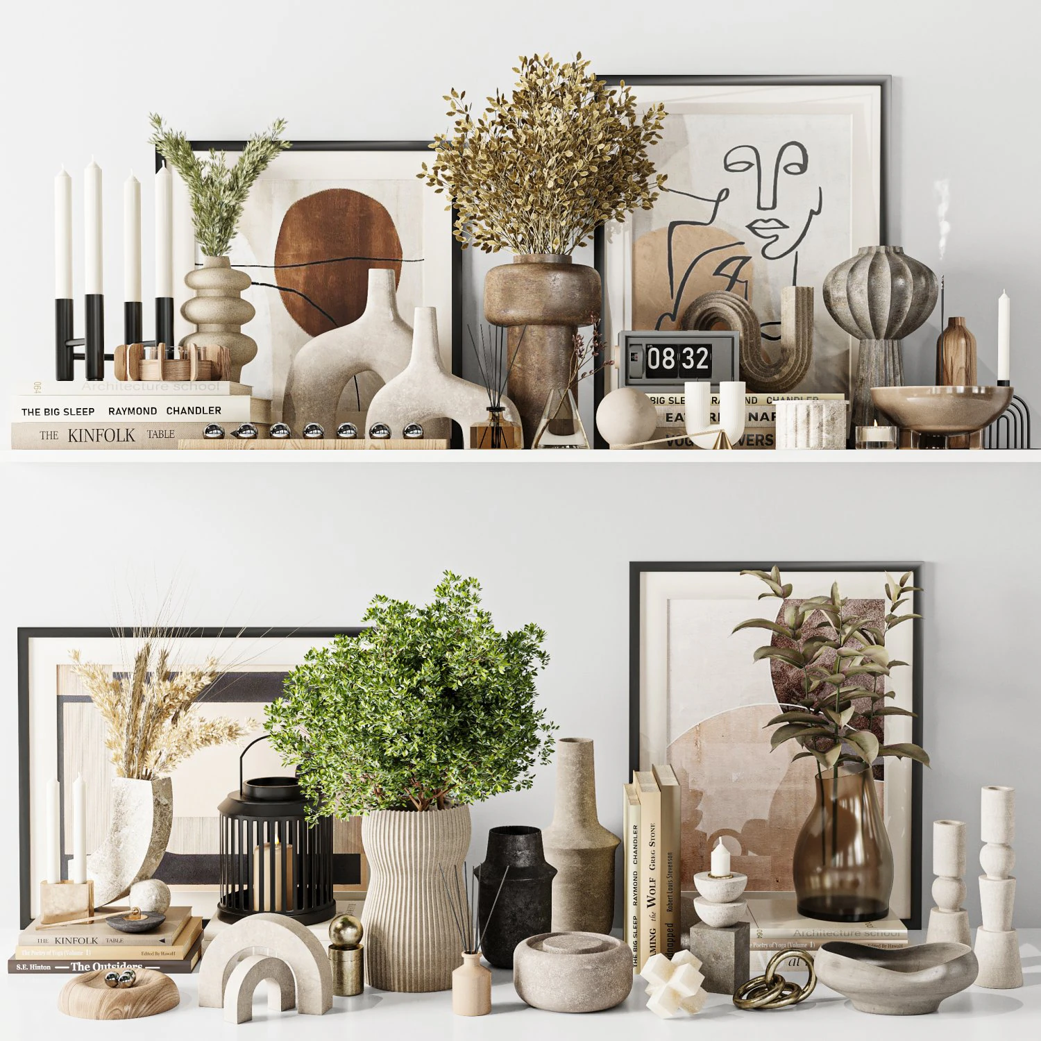 Dekoratives Set 3D Modell .c4d .max .obj .3ds .fbx .stl .blend 