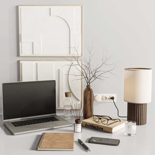 Decorative set 3D Model .c4d .max .obj .3ds .fbx .stl .blend 