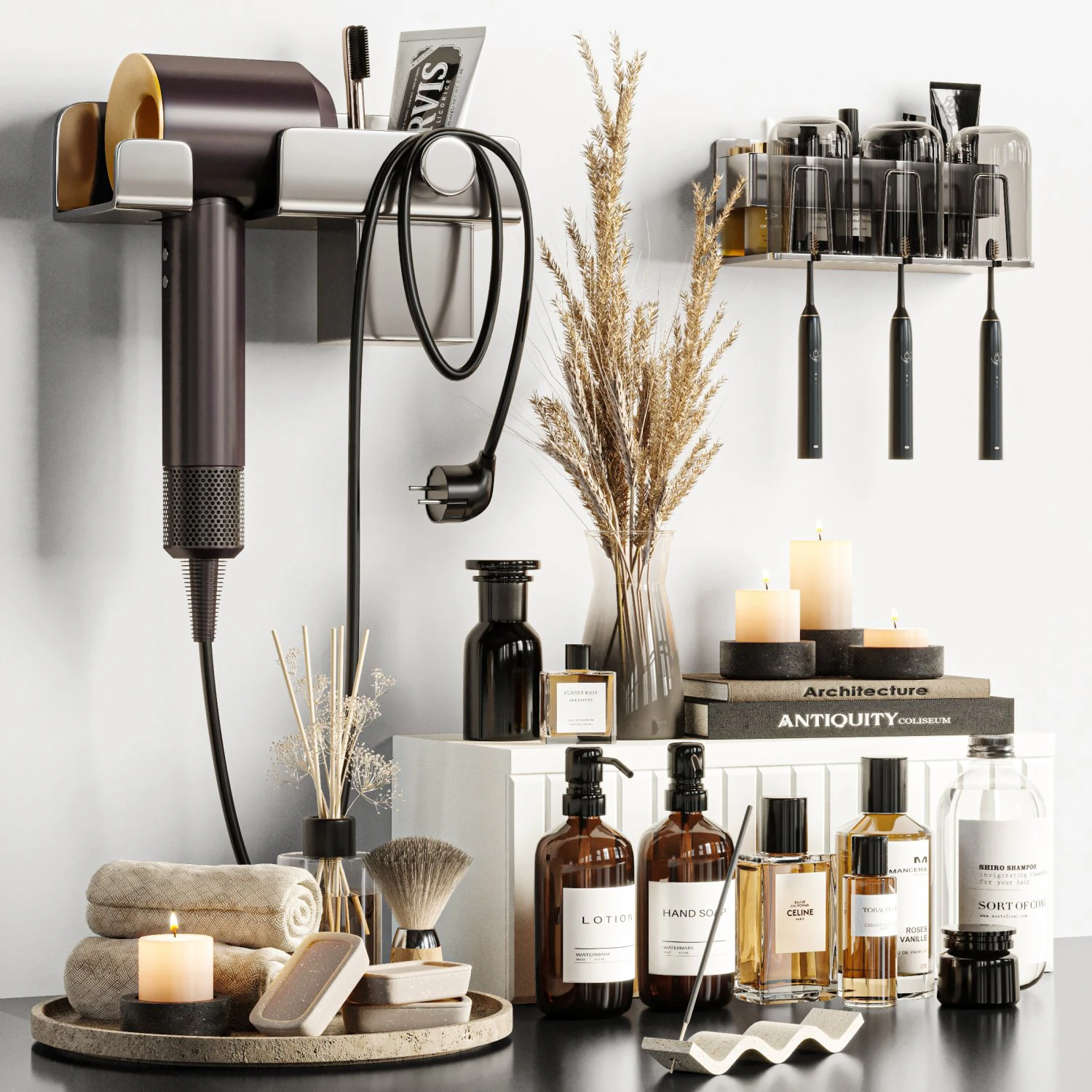 Bathroom accessories 3D Model .c4d .max .obj .3ds .fbx .stl .blend 